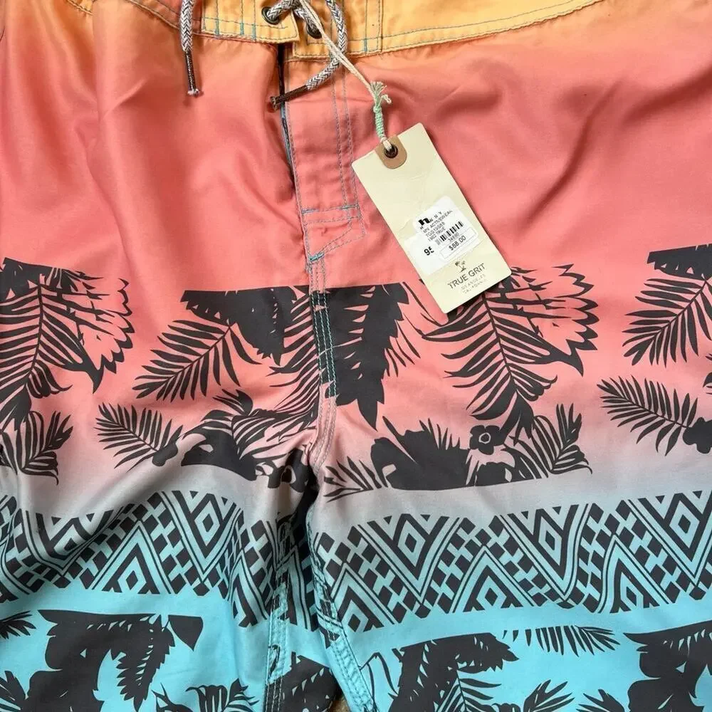 True Grit Board Shorts, Multicolors, Men's size 34,   NWT